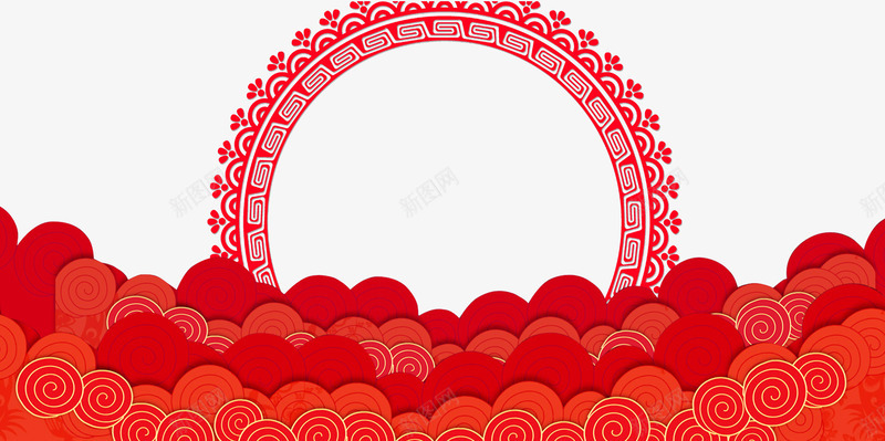 起伏波动的云朵png免抠素材_新图网 https://ixintu.com PNG免抠图下载 商务 春节 祥云 红色云朵 背景