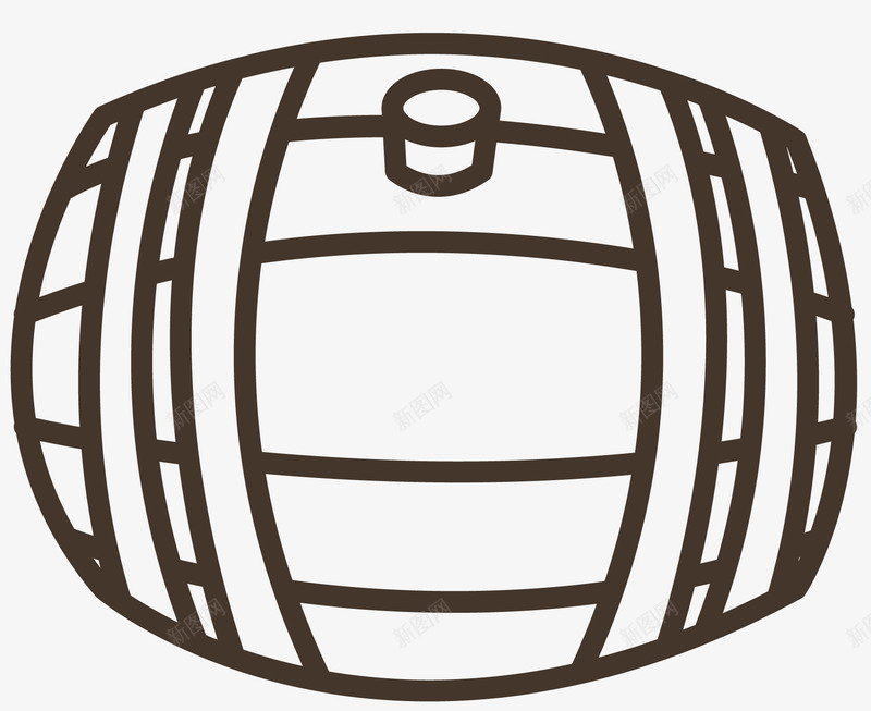 木质镶嵌式酒桶png免抠素材_新图网 https://ixintu.com 卡通矢量酒桶 容器 木质 木质酒桶 矢量酒桶 线条酒桶 镶嵌式