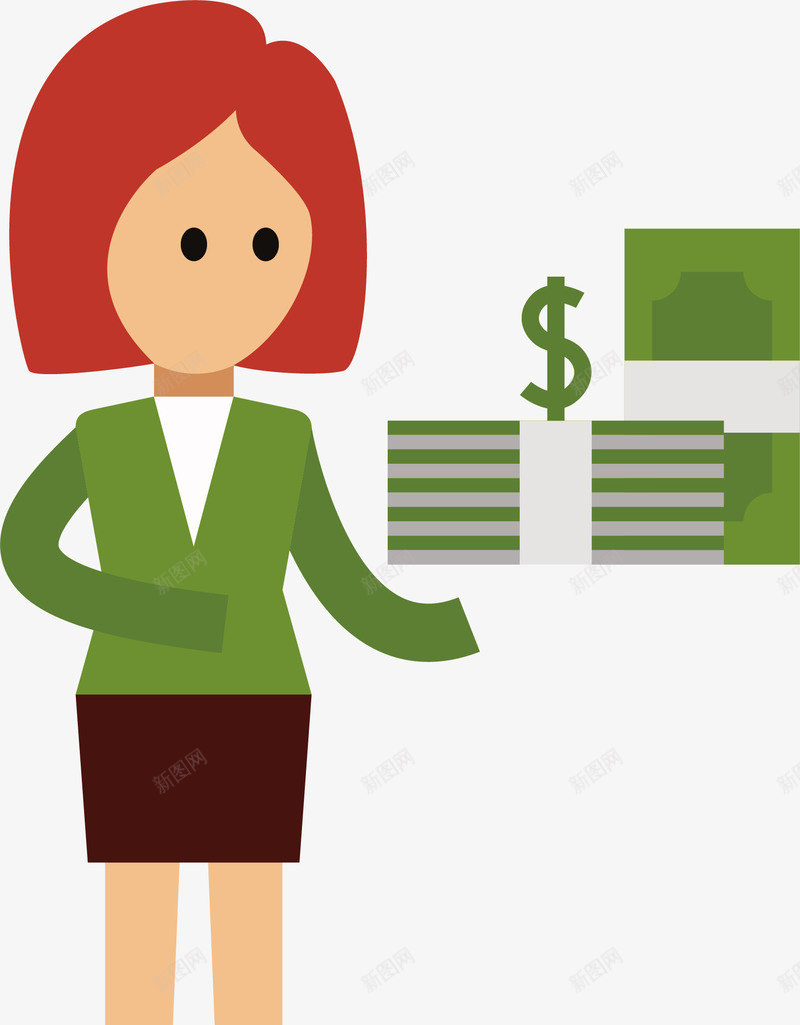银行人员矢量图ai免抠素材_新图网 https://ixintu.com 人物肖像 卡通手绘 工作人员 水彩画 装饰图案 银行人员 矢量图