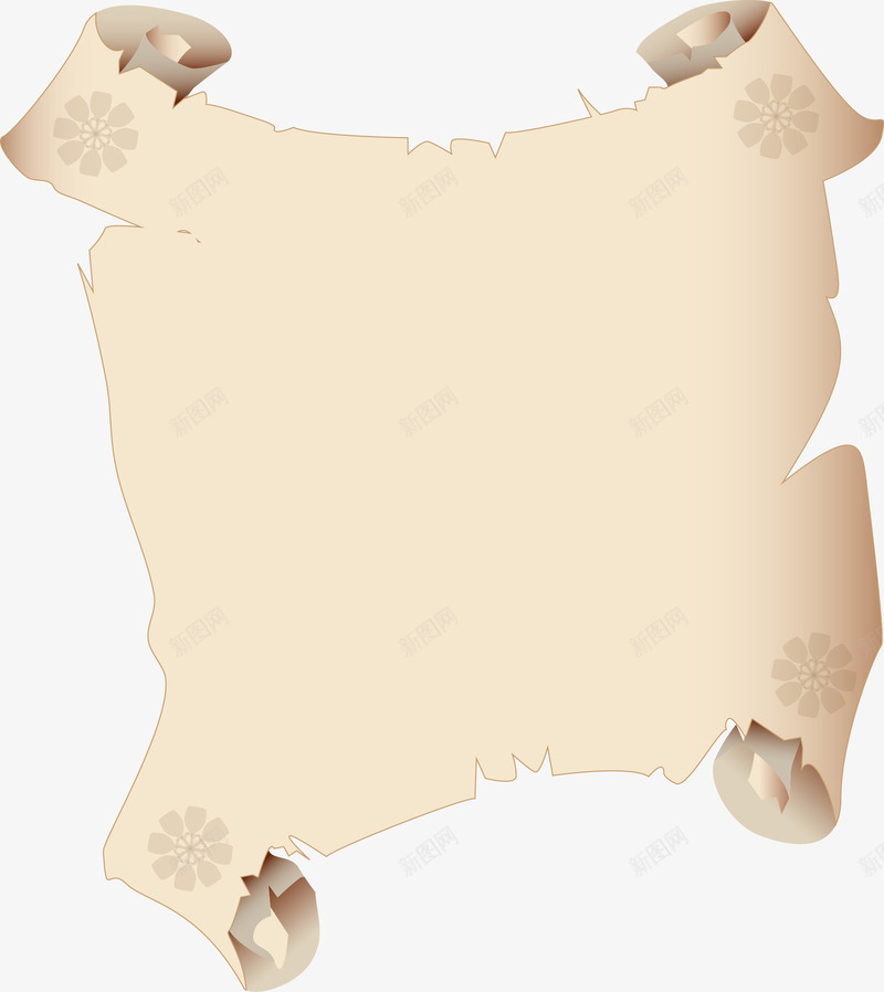 羊皮纸png免抠素材_新图网 https://ixintu.com 免费矢量下载 纸张 羊皮纸 黄色