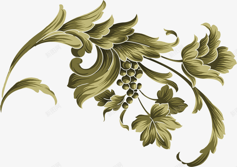 手绘鲜花春节卡片png免抠素材_新图网 https://ixintu.com 卡片 春节 鲜花
