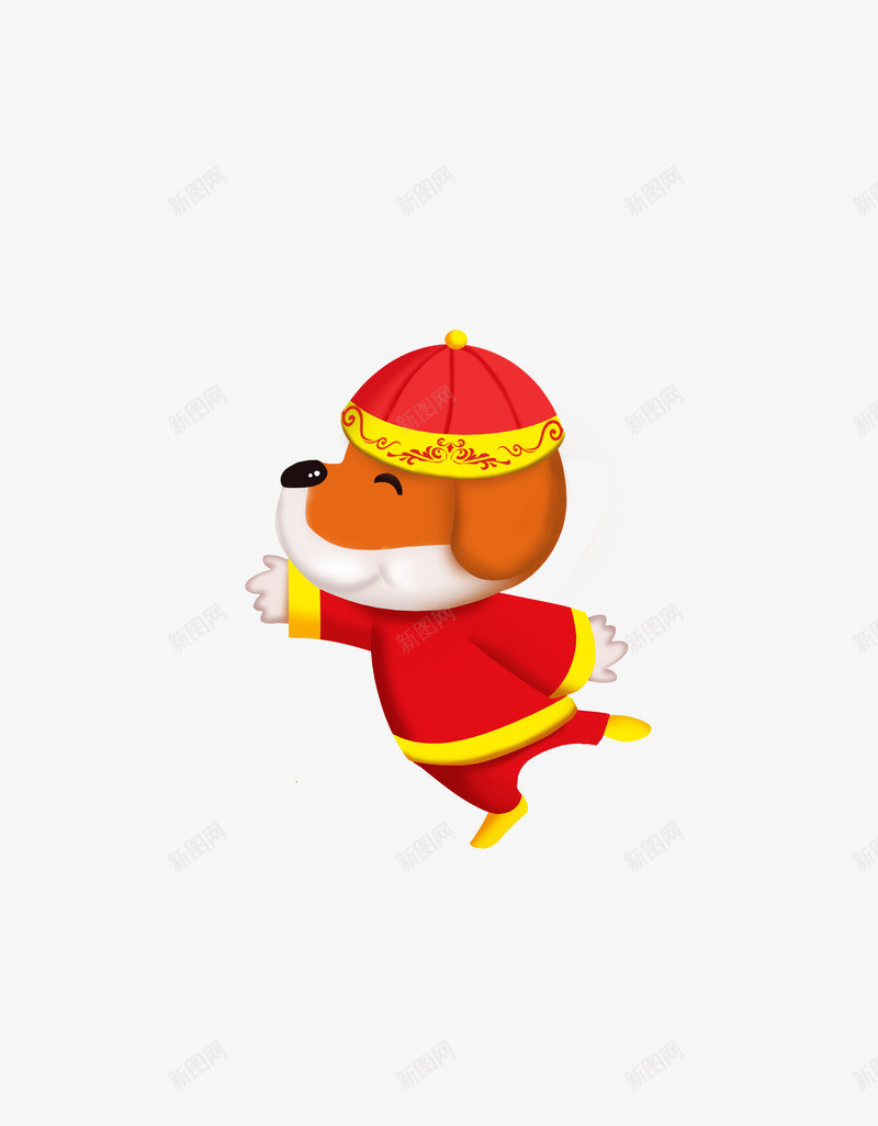 跳舞的小狗png免抠素材_新图网 https://ixintu.com 动作 喜庆 小狗 新年 春节 服饰 狗年 跳舞 跳舞姿势