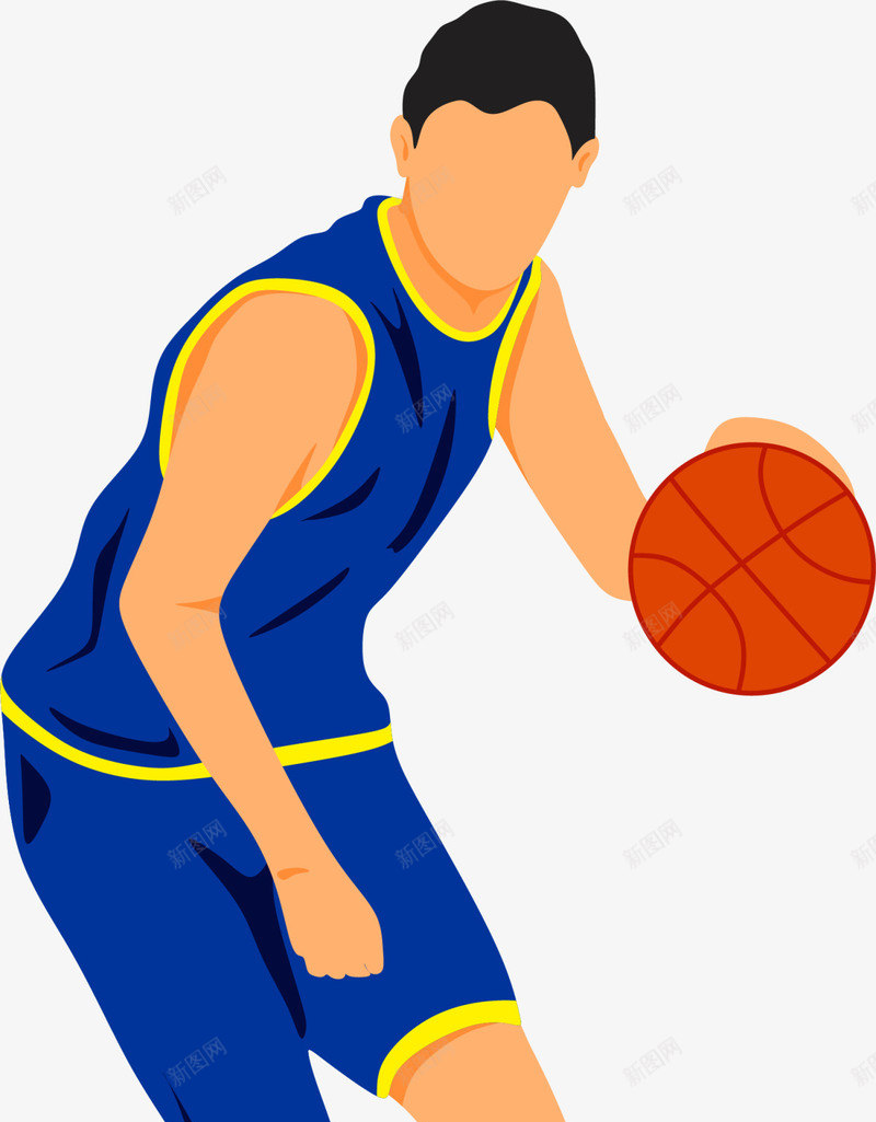 蓝色立体篮球少年png免抠素材_新图网 https://ixintu.com 健康 强身健体 打篮球 篮球少年 篮球比赛 运动健身 锻炼