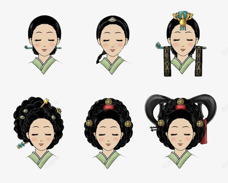 韩国古代女性发髻psd免抠素材_新图网 https://ixintu.com 发髻 古代 女性 韩国