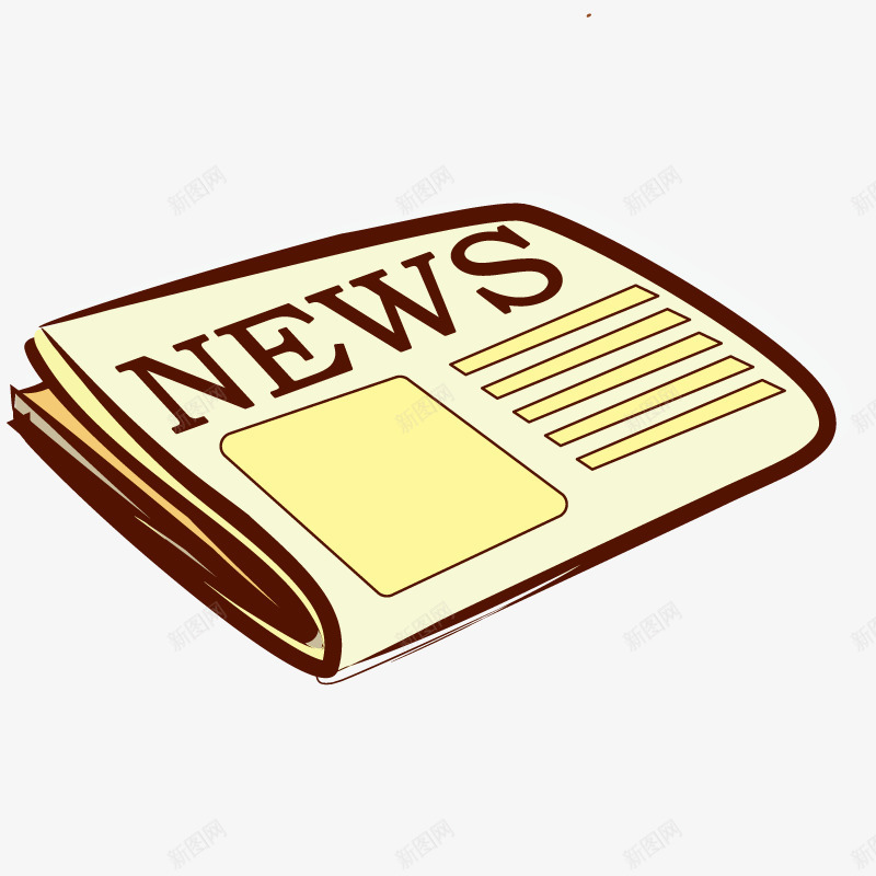 信息报纸png免抠素材_新图网 https://ixintu.com 书纸 形状 折纸 纸张