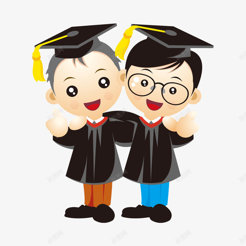 卡通友好的同学人物png免抠素材_新图网 https://ixintu.com 人物设计 卡通毕业生 友好 天猫校园季 毕业季 毕业生 笑容
