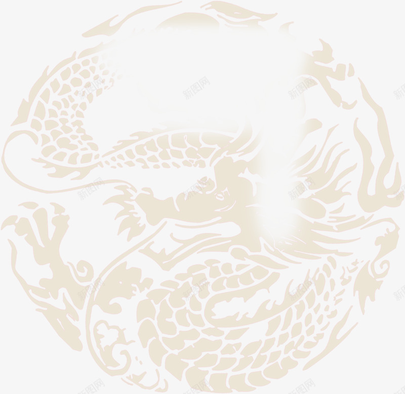 中秋节春节翔龙花纹png免抠素材_新图网 https://ixintu.com 中秋节 春节 花纹