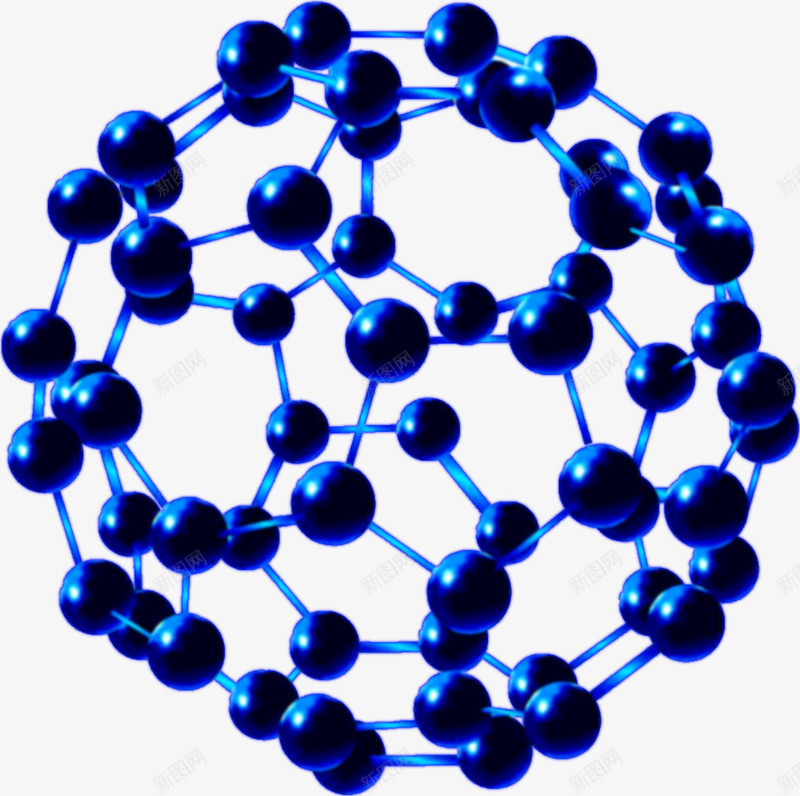 深蓝色梦幻链状水分子png免抠素材_新图网 https://ixintu.com PNG 医用 梦幻效果 水分子 深蓝色 装饰