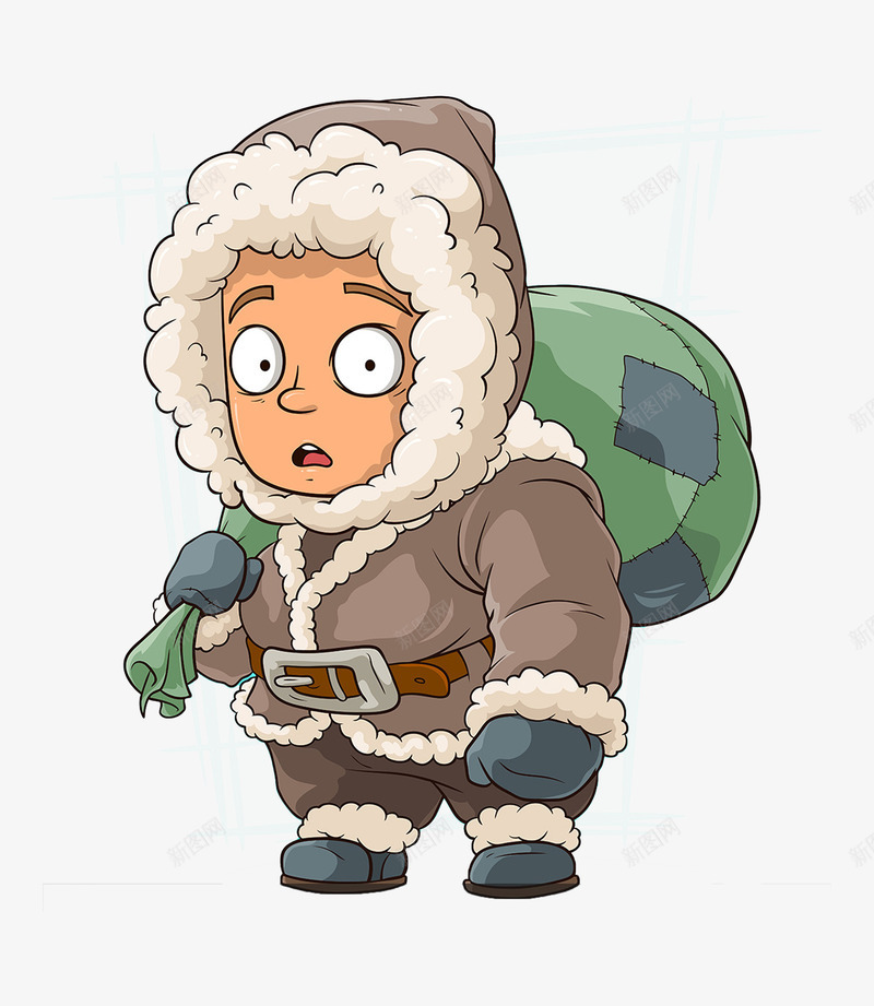 背包的年轻人png免抠素材_新图网 https://ixintu.com 冬装男人png图片 带毛绒帽子的人免抠 拎袋子 穿棉袄的年轻人 背袋子的人