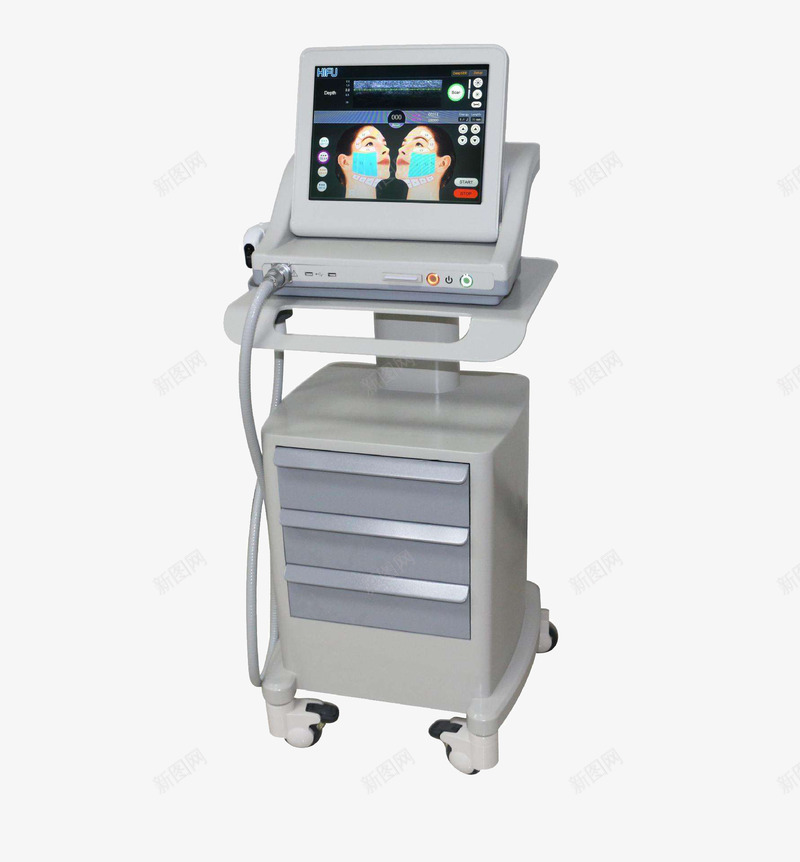 现代科技美容超声刀拉皮仪器png免抠素材_新图网 https://ixintu.com 拉皮仪 白色 美容仪 美容表 超声刀