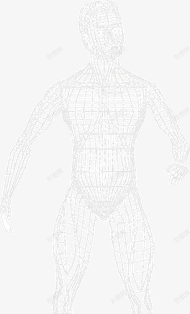 高科技网格状肌肉男png免抠素材_新图网 https://ixintu.com 强壮肌肉男 网格状 肌肉男 高科技