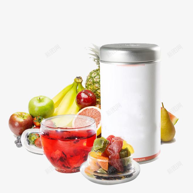 水果茶png免抠素材_新图网 https://ixintu.com 健康 冲饮 减肥 水果茶