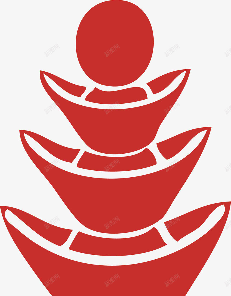 新年叠罗汉金元宝矢量图ai免抠素材_新图网 https://ixintu.com 元宝 新年 新年叠罗汉金元宝春节矢量图片 罗汉 矢量图