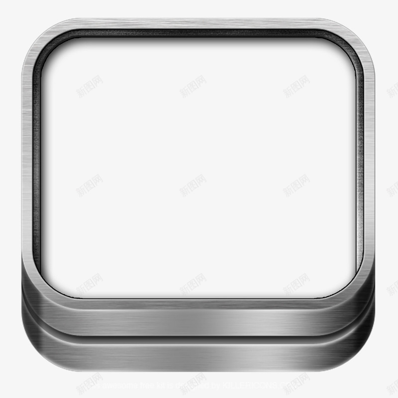 复式科技金属边框图标png_新图网 https://ixintu.com ICON 双层 质感 金属 高科技边框