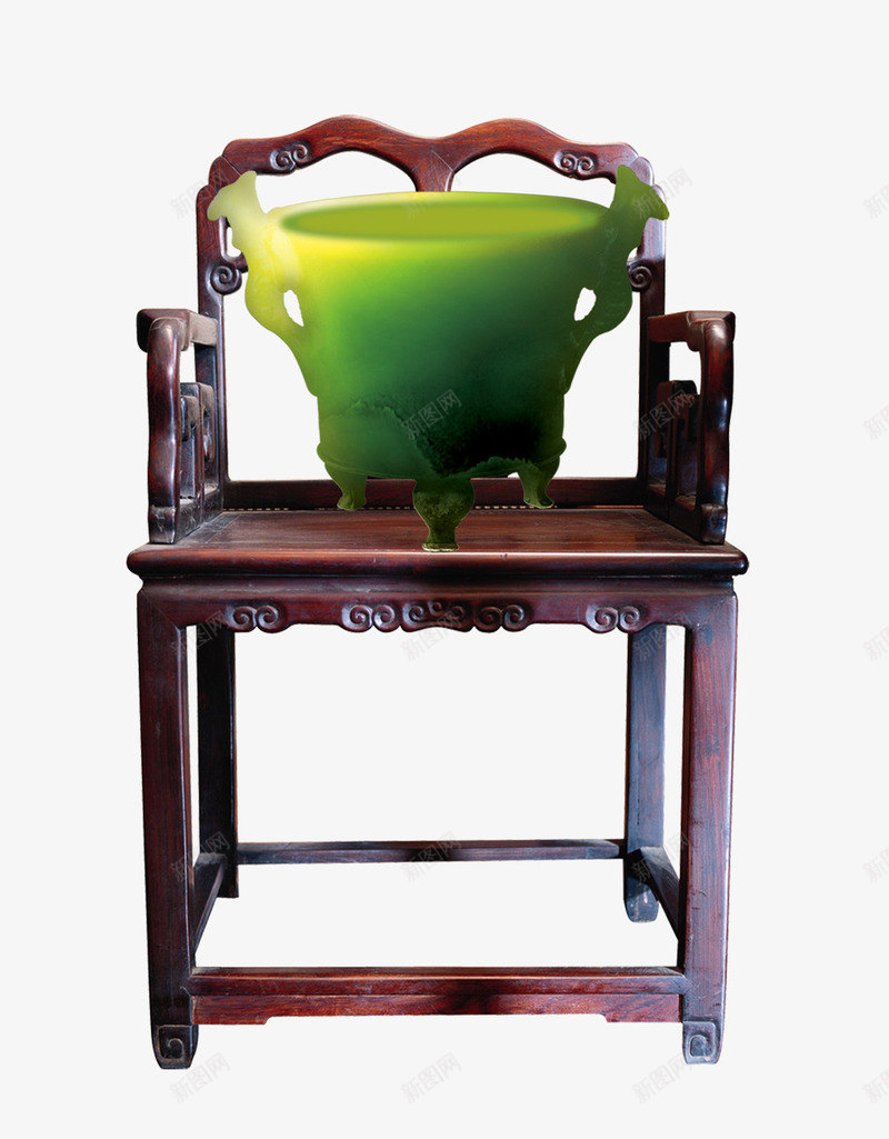 古代椅子png免抠素材_新图网 https://ixintu.com 中式素材 椅子 玉石 翡翠