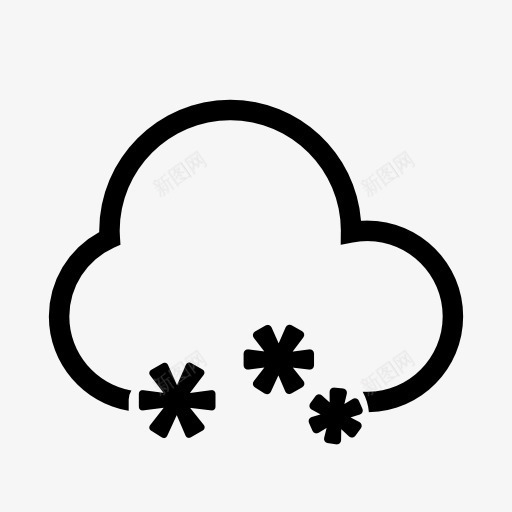 大雪天气符号图标png_新图网 https://ixintu.com 下雪 大雪