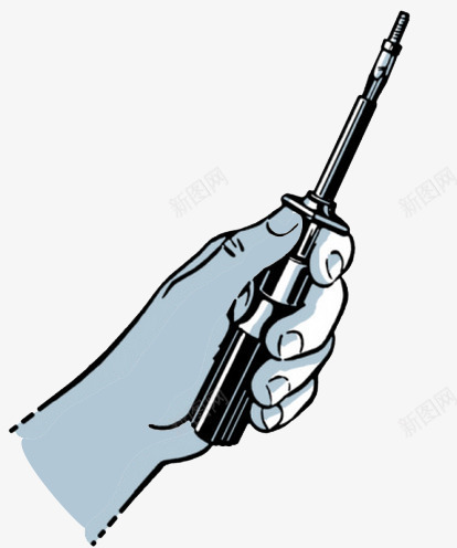 拿着螺丝刀的手png免抠素材_新图网 https://ixintu.com 修理 手握螺丝刀 扭螺丝 转刀工具