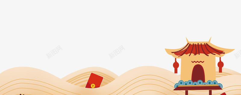 春节3D微立体分层背景psd免抠素材_新图网 https://ixintu.com 2018年 3D微立体分层背景 喜庆 手绘 新年 春节 过年