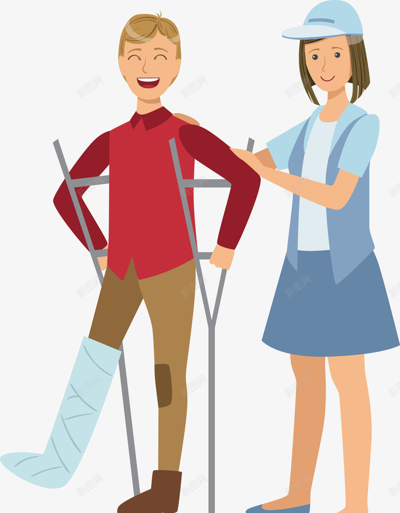 女士扶着残疾人矢量图eps免抠素材_新图网 https://ixintu.com 一个女士 一个残疾人 女士 女士扶着残疾人 残疾人PNG 残疾人下载 矢量图