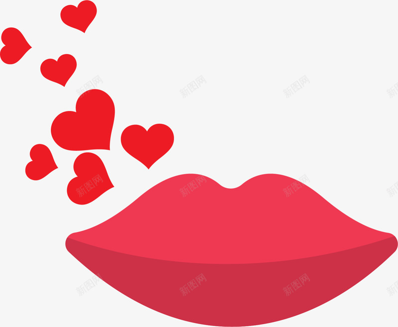 情人节爱心飞吻红唇png免抠素材_新图网 https://ixintu.com KISS 婚庆 婚礼 浪漫 漂浮爱心 爱情 红唇 飞吻 飞吻示意 飞吻表情