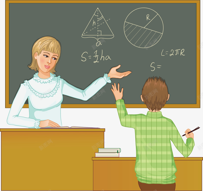 卡通教室讲台矢量图ai免抠素材_新图网 https://ixintu.com 兴趣课堂 办公用品 学校 小黑板 教室模型 教室讲台 智慧教室 模板 矢量图 课桌