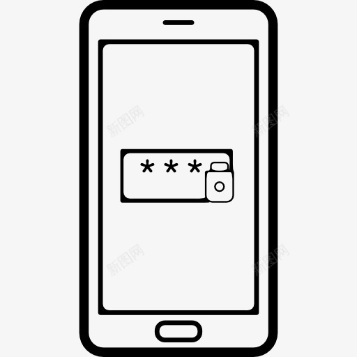 保护手机密码图标png_新图网 https://ixintu.com 保护 安全 密码 屏幕 工具 工具和用具 手机 手机屏幕展示图 移动电话 锁定