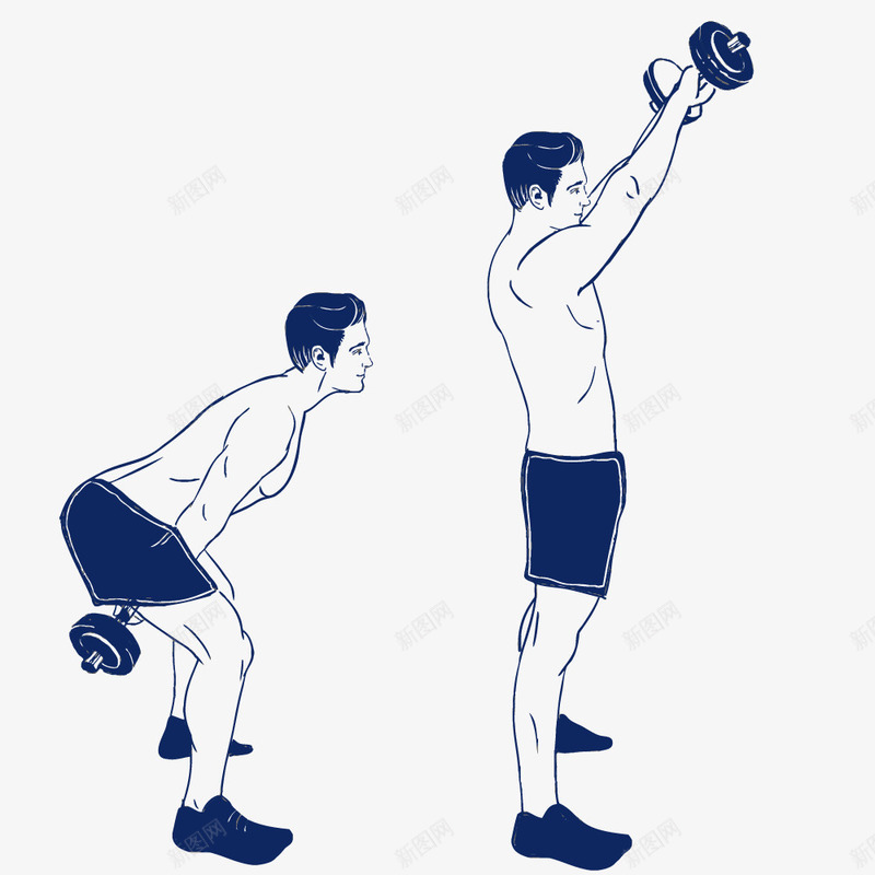 锻炼身体的手绘人物png免抠素材_新图网 https://ixintu.com 人物 免抠图 卡通人物 哑铃 效果图 男人 线条人物 装饰图 装饰画