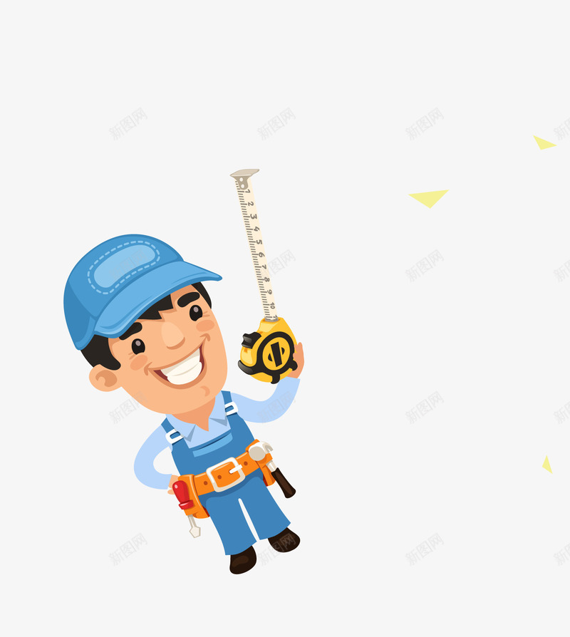 卡通男人工程师png免抠素材_新图网 https://ixintu.com 工程 男人 装修