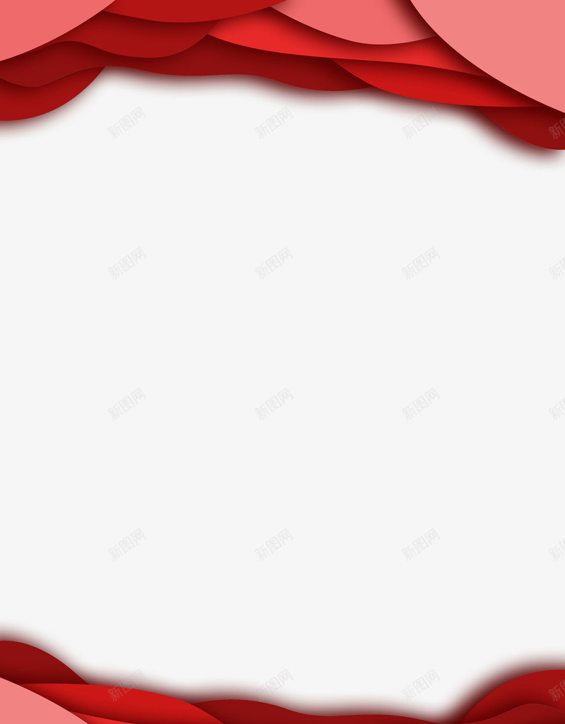 层叠红色背景psd免抠素材_新图网 https://ixintu.com PNG免抠图下载 中国年 云层 云朵 传统 春节 起伏