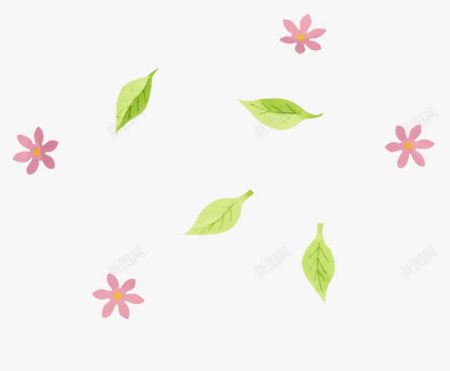 漂浮叶子花朵花苞背景png免抠素材_新图网 https://ixintu.com 免抠 叶子 漂浮 背景 花朵 花苞