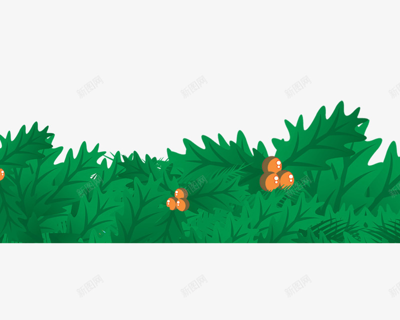 绿色茂盛的树丛png免抠素材_新图网 https://ixintu.com 圣诞节 松子 松树 绿色 茂盛