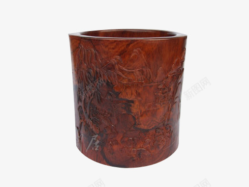 木质笔筒png免抠素材_新图网 https://ixintu.com 工艺品 文具 木质 笔筒