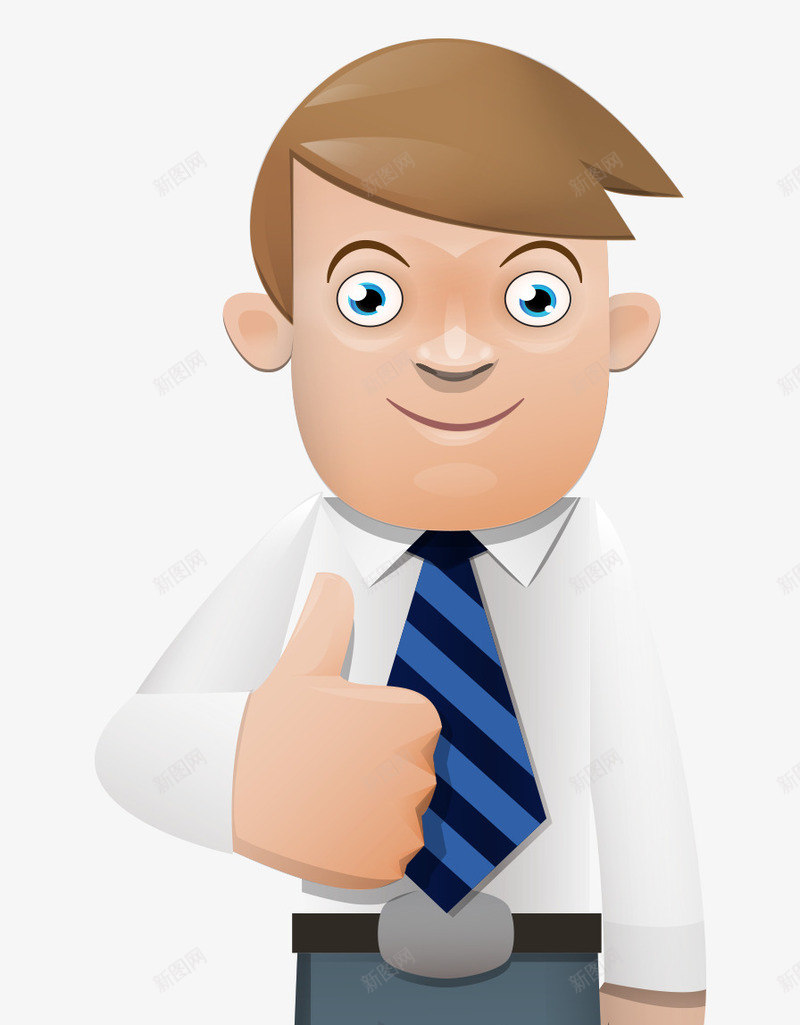 卡通手绘可爱商务男人竖拇指png免抠素材_新图网 https://ixintu.com 卡通的人物 可爱的商务男人 手绘的男人 竖拇指的男人