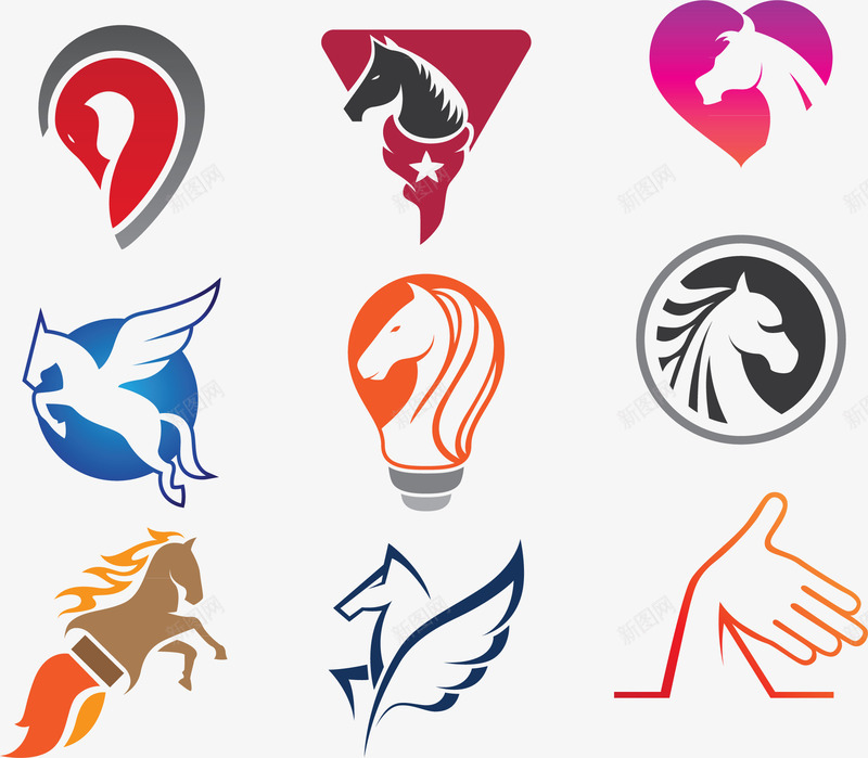 卡通马矢量图图标eps_新图网 https://ixintu.com logo设计 创意logo设计 商标设计 时尚LOGO 时尚logo 标志图标 标志设计 立体logo设计 矢量图