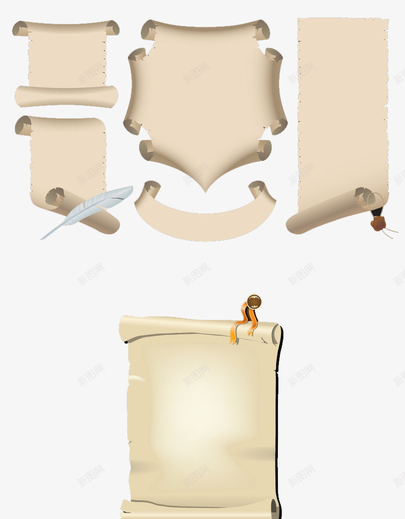纸张烛灯png免抠素材_新图网 https://ixintu.com 怀旧 烛灯 纸张 鹅毛笔