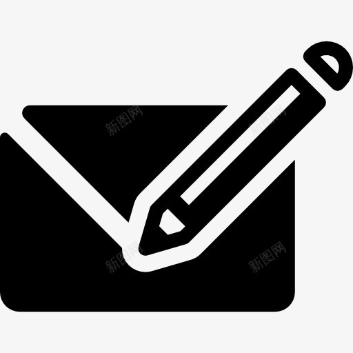 编辑邮件图标png_新图网 https://ixintu.com 书写电子邮件 信封 接口 短信 铅笔