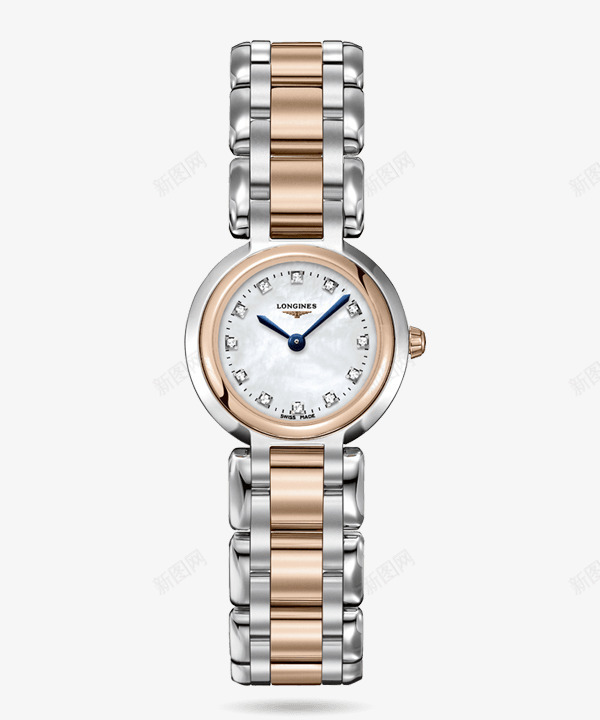 浪琴表心月系列金色女士手表png免抠素材_新图网 https://ixintu.com LONGINES 产品实物 女表 手表 浪琴 腕表 金色 镶钻