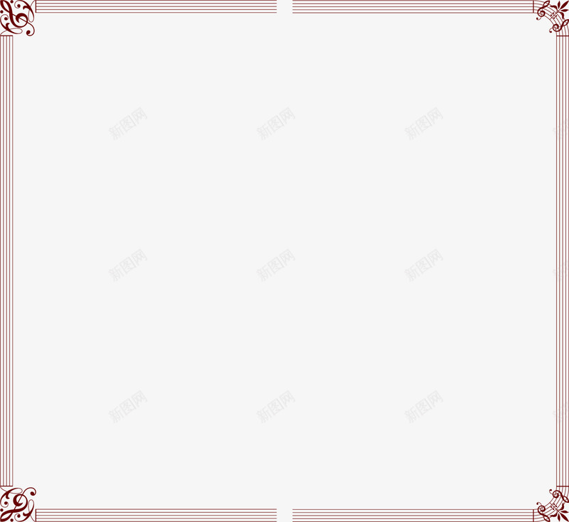 粉色线条框架png免抠素材_新图网 https://ixintu.com 框架 简约 粉色 纹理 线条 花边 边框纹理