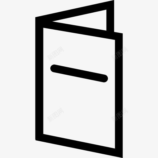 双折叠纸张文具图标png_新图网 https://ixintu.com 业务 印刷制品 折叠 文具 纸 轮廓 雕刻板