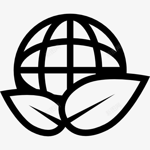 生态友好的图标png_新图网 https://ixintu.com 世界网格 叶子 生态 生态主义 自然
