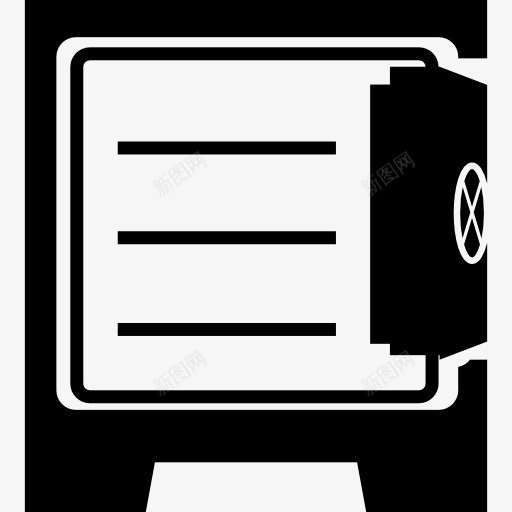 保险箱空开门图标png_新图网 https://ixintu.com 保险箱 商业 安全 工具和用具 工具盒 打开 空的 金融 门开了