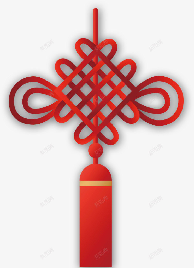 春节红色中国结装饰png免抠素材_新图网 https://ixintu.com 中国结装饰 中国风 喜庆 新图网 新春装饰 春节装饰 红色中国结