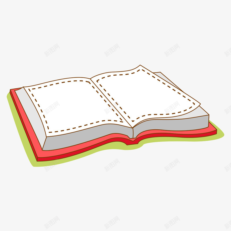 打开的课本png免抠素材_新图网 https://ixintu.com 打开 描边 素材 课本
