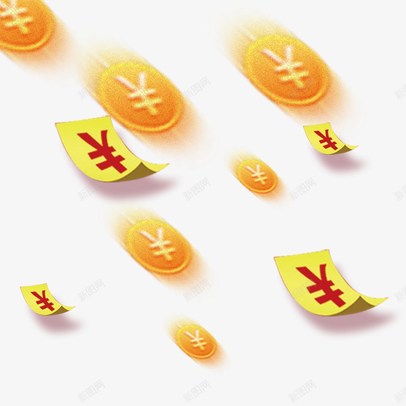 金色钱币钱漂浮psd免抠素材_新图网 https://ixintu.com 免抠 氛围素材 漂浮素材 硬币