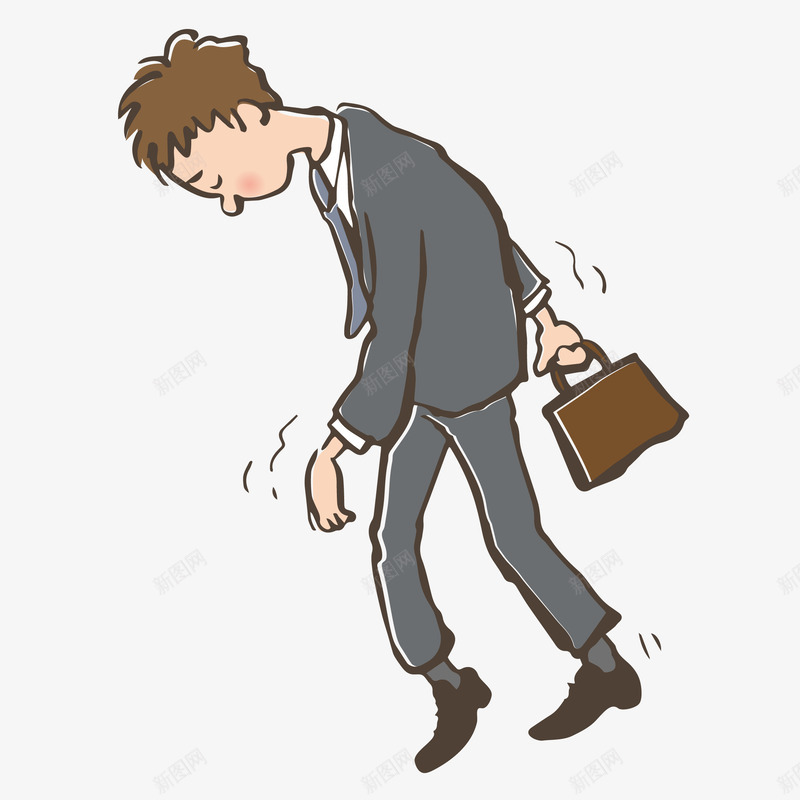 卡通垂头丧气的男人矢量图eps免抠素材_新图网 https://ixintu.com 卡通 卡通男人 商务男人 堕落 堕落的男人 泄气 男人 矢量图
