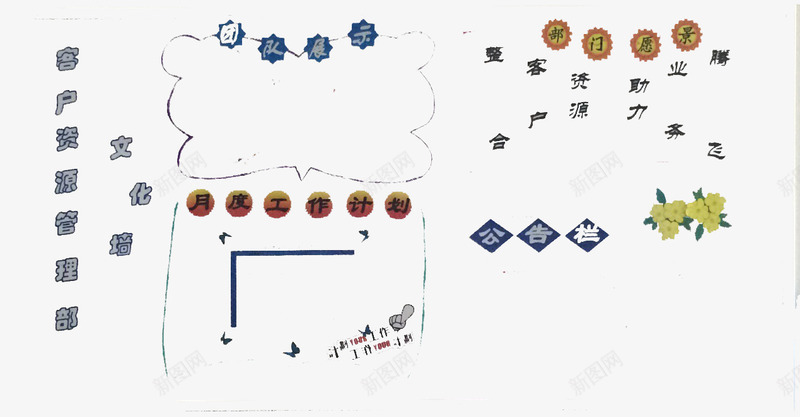 校园文化墙png免抠素材_新图网 https://ixintu.com 公告栏 创意背景墙 展示