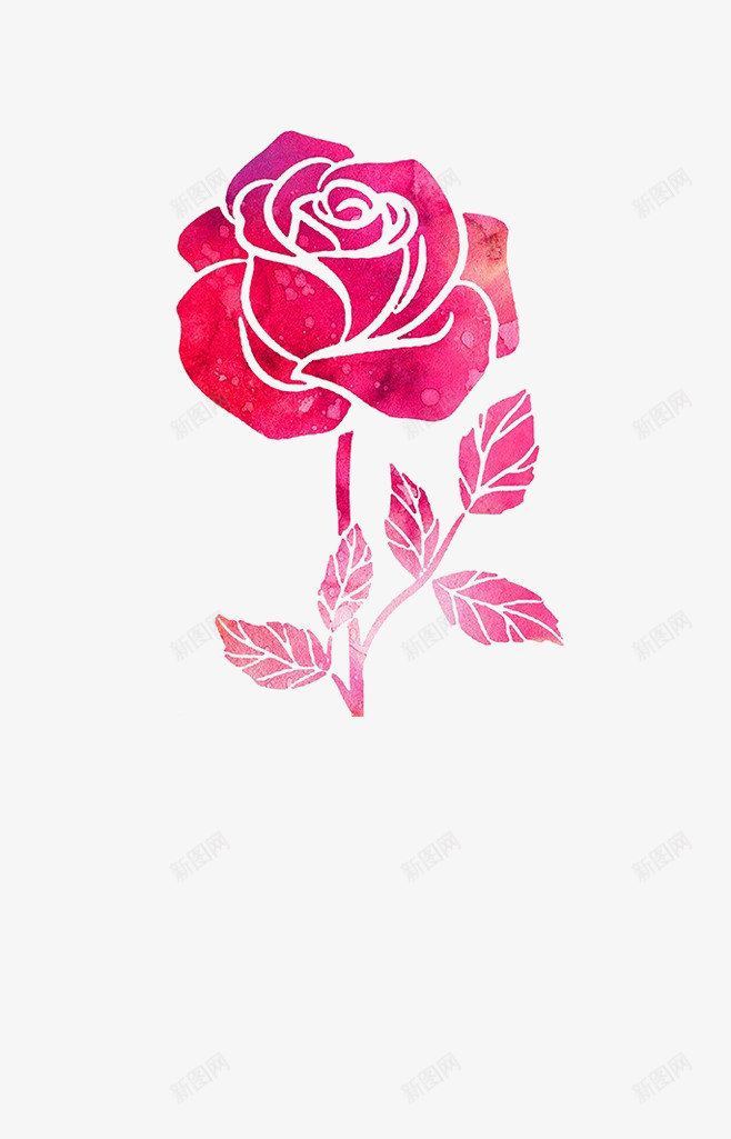 红色花朵png免抠素材_新图网 https://ixintu.com 扁平 浪漫 温馨 爱 美丽 花朵