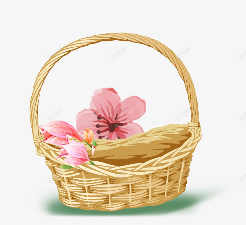 母亲节水彩清新花篮psd免抠素材_新图网 https://ixintu.com 卡通 感恩母亲节 手绘 母亲节快乐 水彩 清新 绿色 花篮