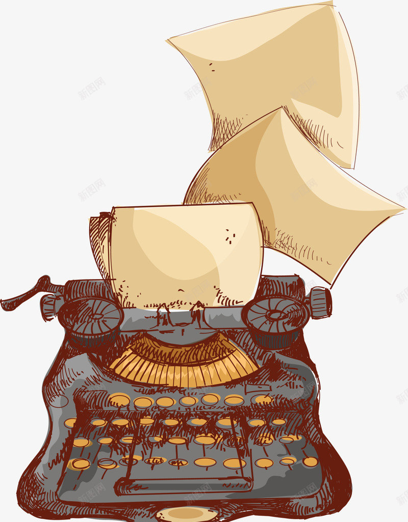 蓝色复古斑斓传真机png免抠素材_新图网 https://ixintu.com 复古打印机 打字机 斑斓传真机 立体机器 纸张 老式打印机 装饰图案