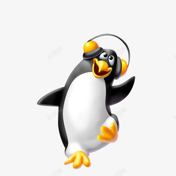 跳舞的企鹅psd免抠素材_新图网 https://ixintu.com 企鹅 跳舞